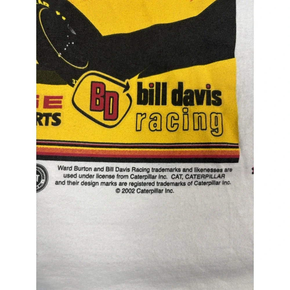 Vintage 2002 Ward Burton Daytona 500 Winner NASCAR CAT #22 Shirt M Double Side